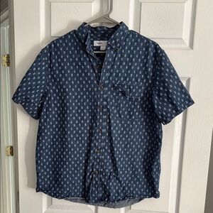 Men's Blue Patterned Shirt